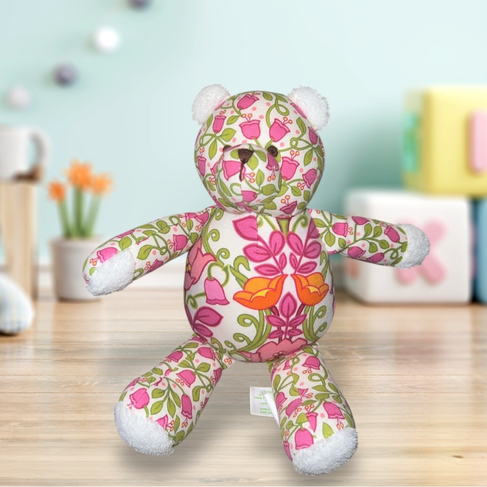 Vera Bradley Kids Teddy Bear Plush Paisley Lilli Bell Design Stuffed Baby Toy